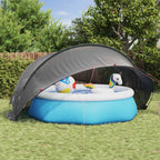 Dome Piscina Pieghevole Nero 472 x 460 x 229 cm