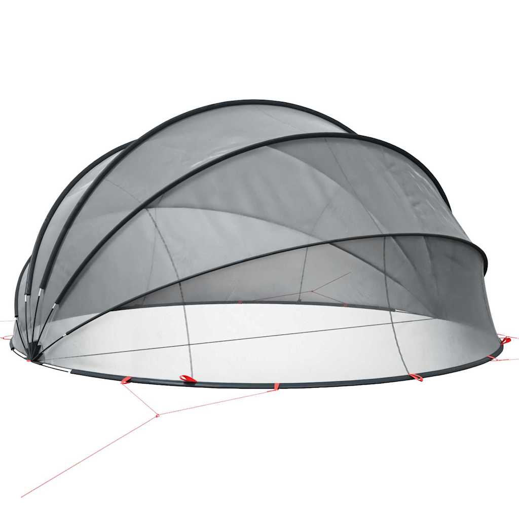 Dome Piscina Pieghevole Nero 472 x 460 x 229 cm
