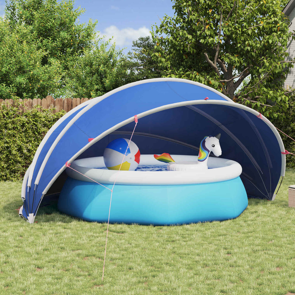 Dome Pieghevole per Piscina 500 x 500 x 236 cm Blu Azzurro