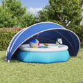 Dome Pieghevole per Piscina 500 x 500 x 236 cm Blu Azzurro