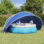Dome Pieghevole per Piscina 500 x 500 x 236 cm Blu Azzurro