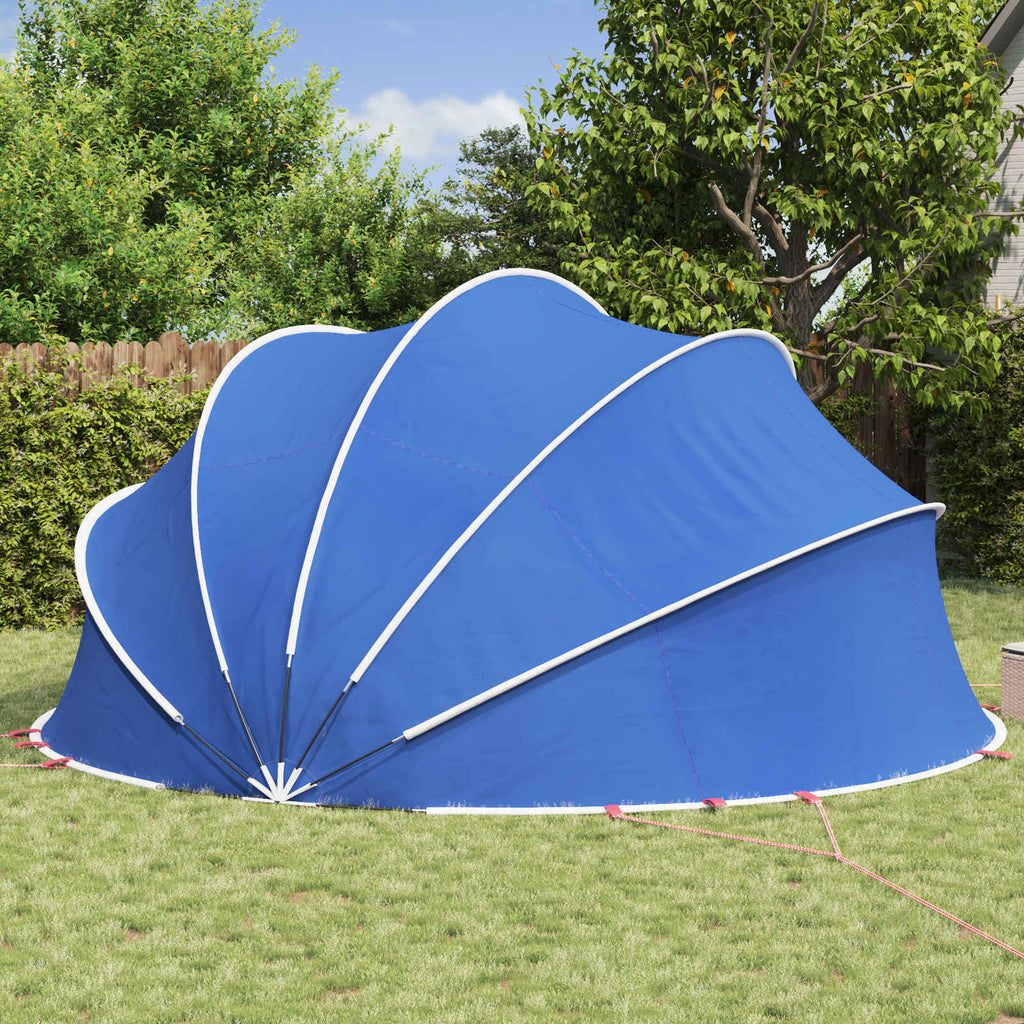Dome Pieghevole per Piscina 500 x 500 x 236 cm Blu Azzurro