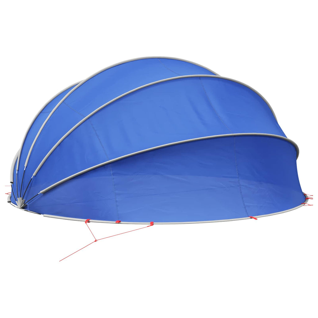 Dome Pieghevole per Piscina 500 x 500 x 236 cm Blu Azzurro