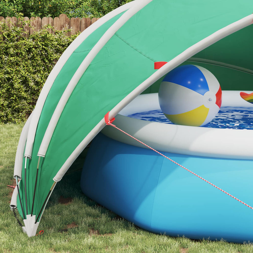 Dome Pieghevole per Piscina 500 x 500 x 236 cm Verde Mare