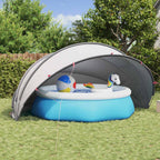 Dome Protezione Piscina Pieghevole Grigio e Arancione 500x500x236 cm