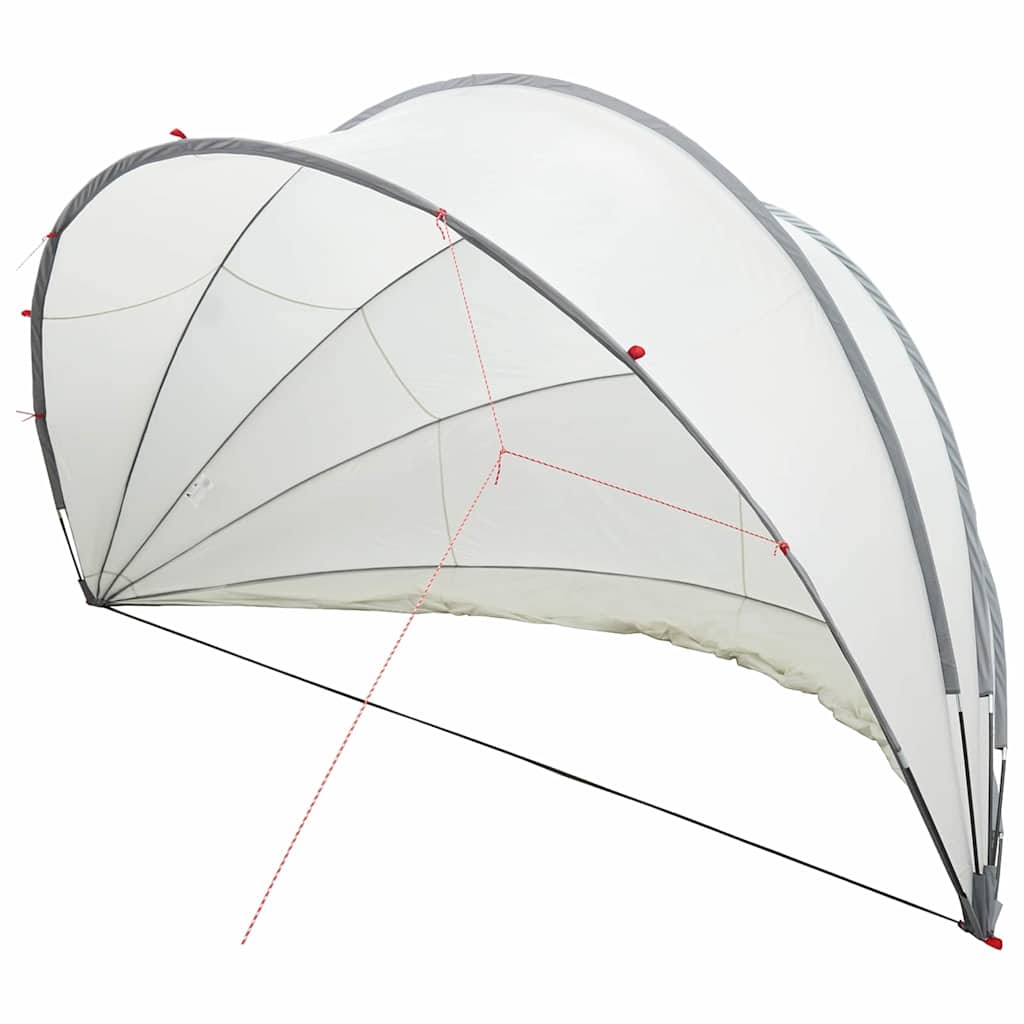 Dome Protezione Piscina Pieghevole Grigio e Arancione 500x500x236 cm