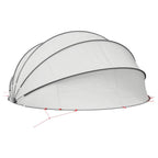 Dome Protezione Piscina Pieghevole Grigio e Arancione 500x500x236 cm