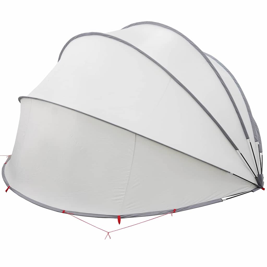 Dome Protezione Piscina Pieghevole Grigio e Arancione 500x500x236 cm