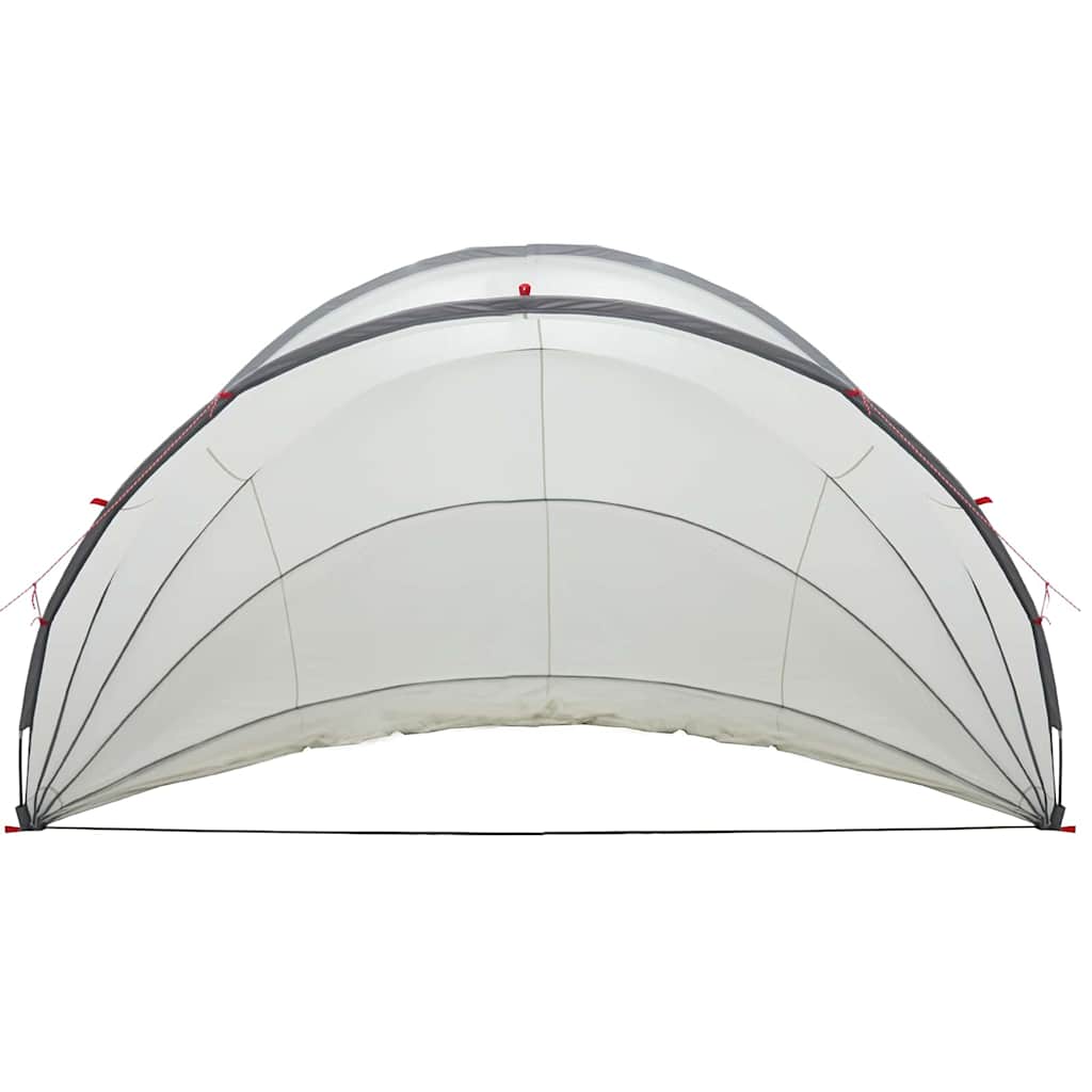 Dome Protezione Piscina Pieghevole Grigio e Arancione 500x500x236 cm
