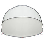 Dome Protezione Piscina Pieghevole Grigio e Arancione 500x500x236 cm