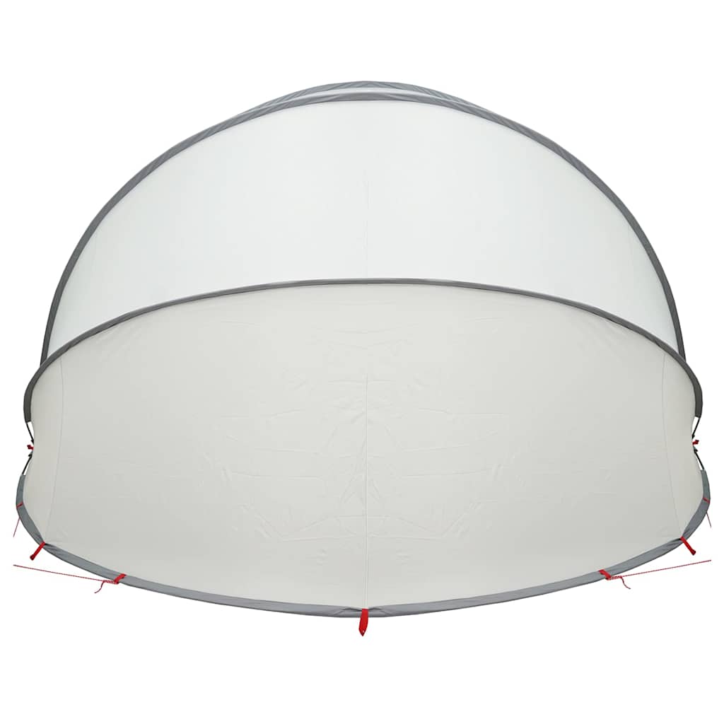 Dome Protezione Piscina Pieghevole Grigio e Arancione 500x500x236 cm