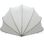 Dome Protezione Piscina Pieghevole Grigio e Arancione 500x500x236 cm