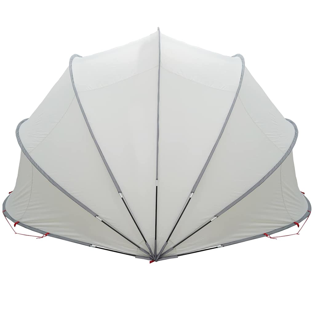 Dome Protezione Piscina Pieghevole Grigio e Arancione 500x500x236 cm