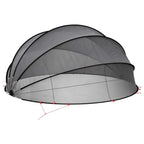 Dome per Piscina Nero 500 x 500 x 236 cm