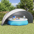 Dome Pieghevole per Piscina Grigio e Arancione 546 x 516 x 250 cm