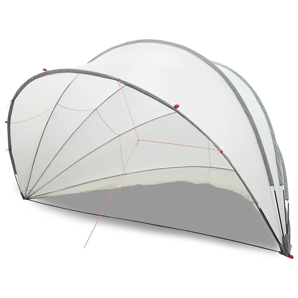 Dome Pieghevole per Piscina Grigio e Arancione 546 x 516 x 250 cm
