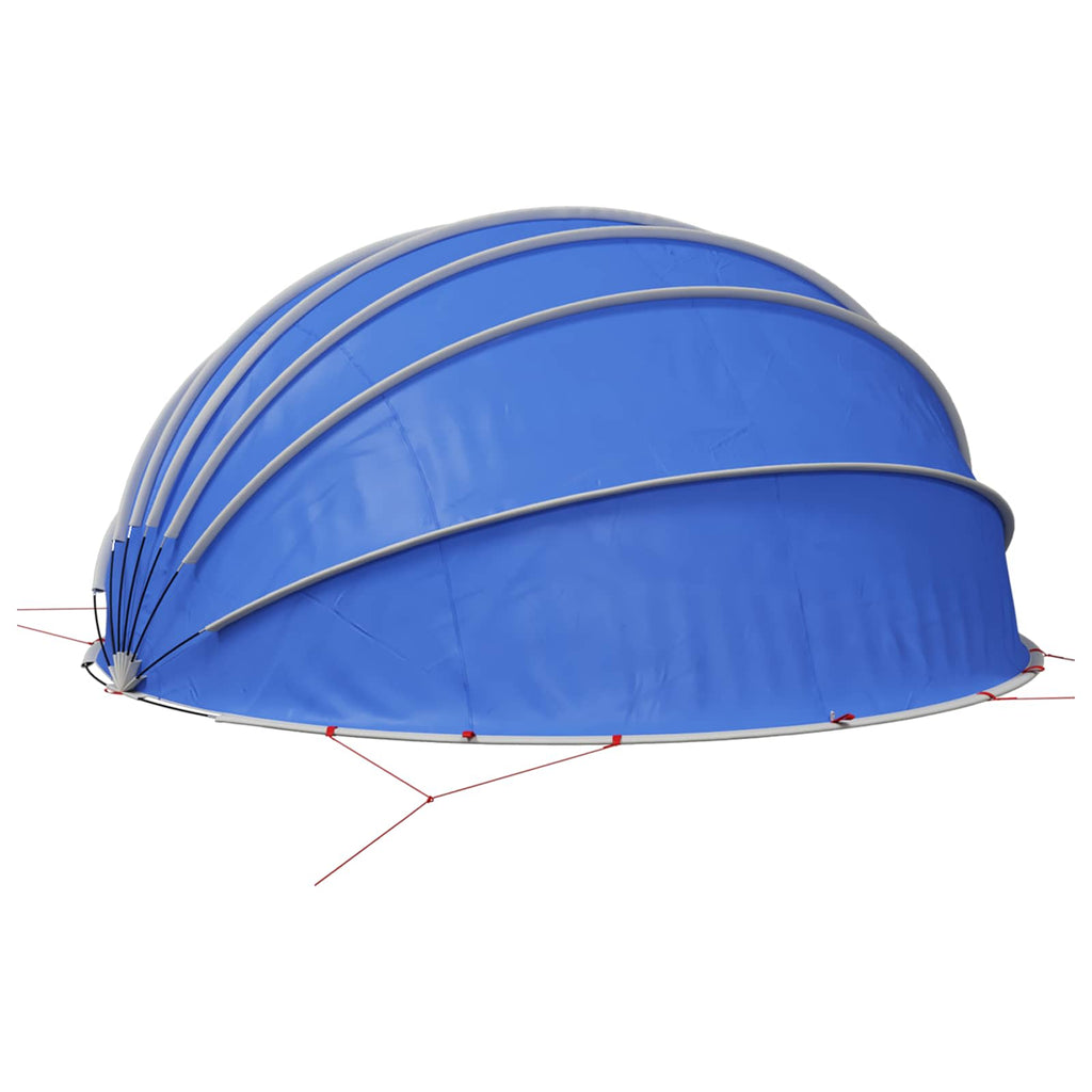 Dome Pieghevole per Piscina 592 x 590 x 275 cm Blu Azzurro
