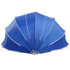 Dome Pieghevole per Piscina 592 x 590 x 275 cm Blu Azzurro