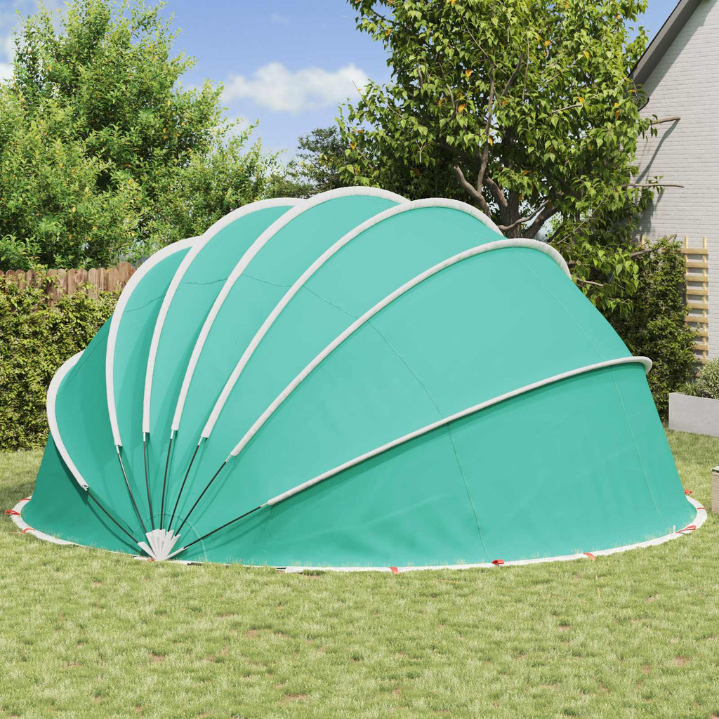 Dome Pieghevole per Piscina 592 x 590 x 275 cm Verde Mare