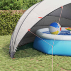 Dome Piscina Grigio e Arancione 592 x 590 x 275 cm Pieghevole
