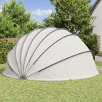 Dome Piscina Grigio e Arancione 592 x 590 x 275 cm Pieghevole