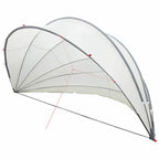 Dome Piscina Grigio e Arancione 592 x 590 x 275 cm Pieghevole