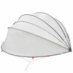 Dome Piscina Grigio e Arancione 592 x 590 x 275 cm Pieghevole