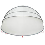 Dome Piscina Grigio e Arancione 592 x 590 x 275 cm Pieghevole