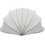 Dome Piscina Grigio e Arancione 592 x 590 x 275 cm Pieghevole