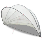 Dome Piscina Grigio e Arancione 592 x 590 x 275 cm Pieghevole