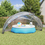 Dome Piscina Trasparente 592 x 590 x 275 cm PVC Pieghevole