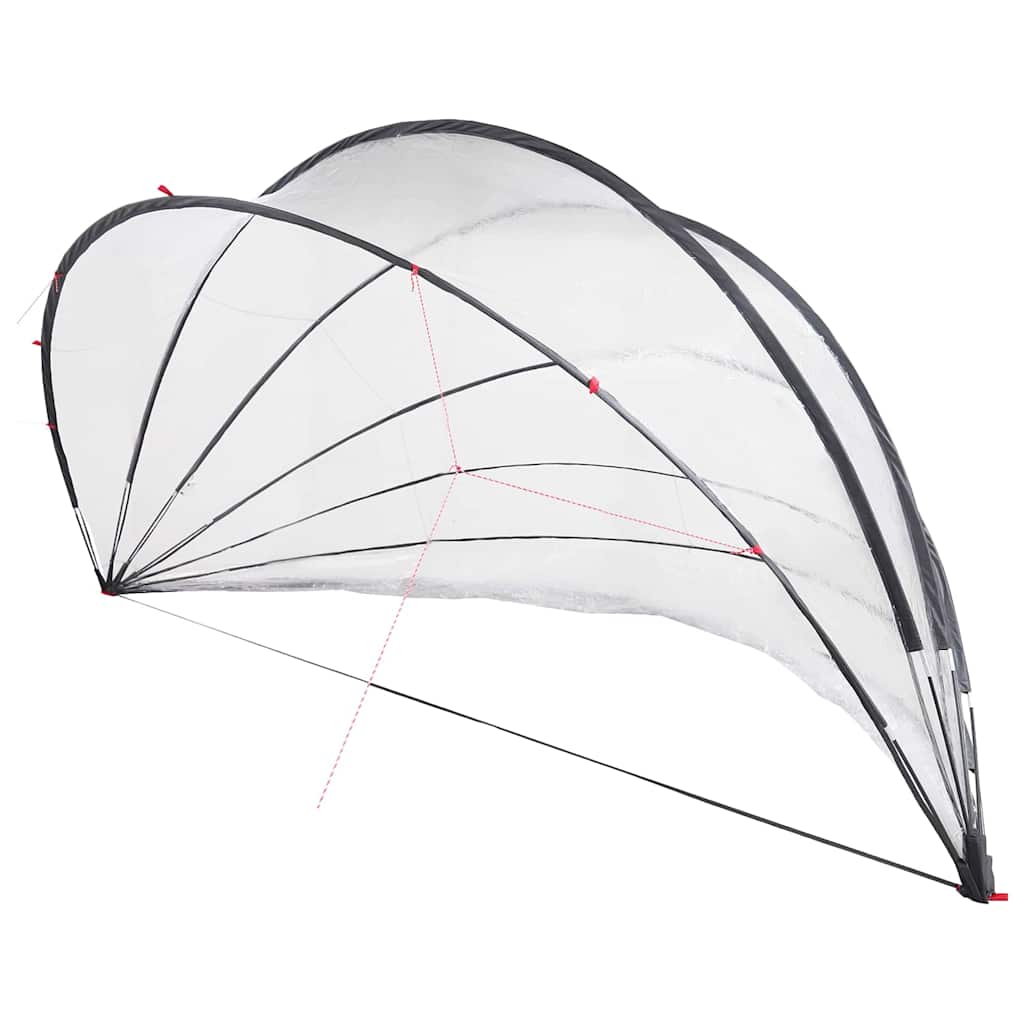 Dome Piscina Trasparente 592 x 590 x 275 cm PVC Pieghevole