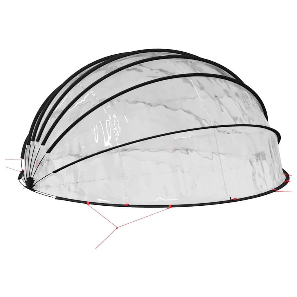 Dome Piscina Trasparente 592 x 590 x 275 cm PVC Pieghevole