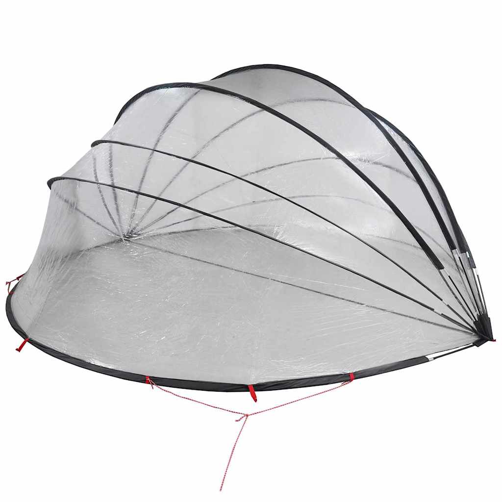 Dome Piscina Trasparente 592 x 590 x 275 cm PVC Pieghevole