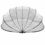 Dome Piscina Trasparente 592 x 590 x 275 cm PVC Pieghevole