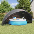 Dome Piscina Nero 592 x 590 x 275 cm Pieghevole