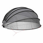 Dome Piscina Nero 592 x 590 x 275 cm Pieghevole