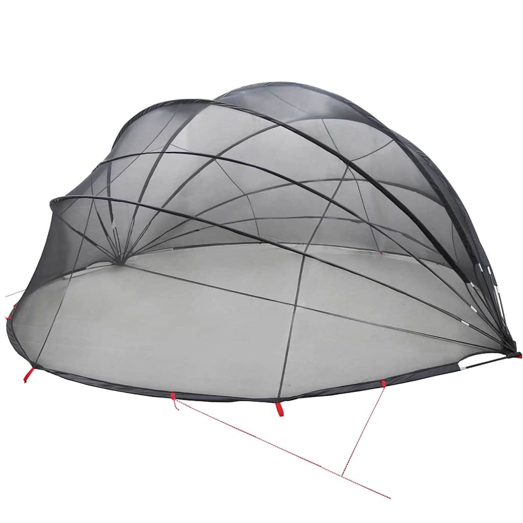 Dome Piscina Nero 592 x 590 x 275 cm Pieghevole