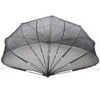 Dome Piscina Nero 592 x 590 x 275 cm Pieghevole