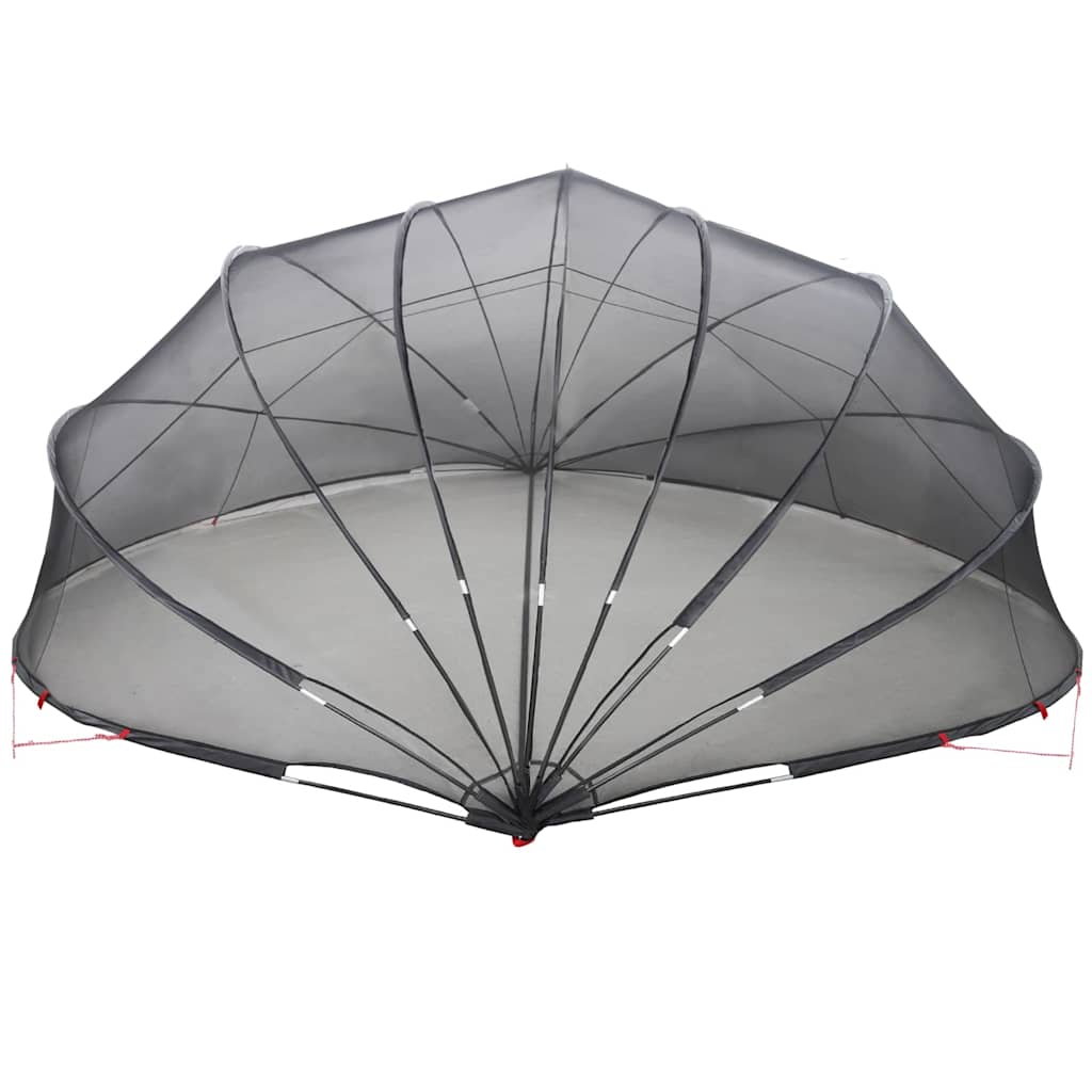 Dome Piscina Nero 592 x 590 x 275 cm Pieghevole