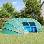 Tenda da piscina a cupola 538 x 440 x 204 cm Verde mare