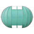 Tenda da piscina a cupola 538 x 440 x 204 cm Verde mare