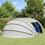 Tenda da piscina a cupola grigio 538 x 440 x 204 cm