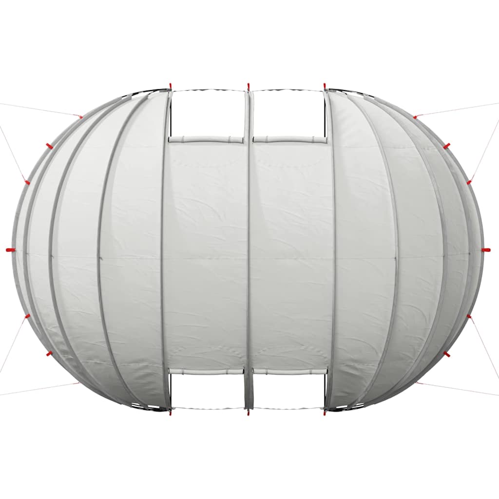 Tenda da piscina a cupola grigio 538 x 440 x 204 cm