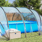Tenda da piscina a cupola trasparente 538 x 440 x 204 cm PVC