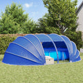 Tenda da piscina a cupola 640 x 432 x 205 cm Blu azzurro