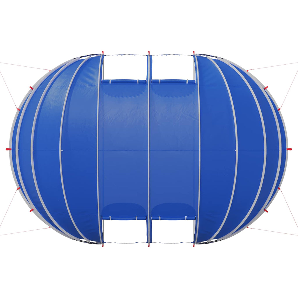 Tenda da piscina a cupola 640 x 432 x 205 cm Blu azzurro