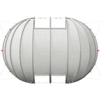 Tenda da piscina a cupola grigio 640 x 432 x 205 cm