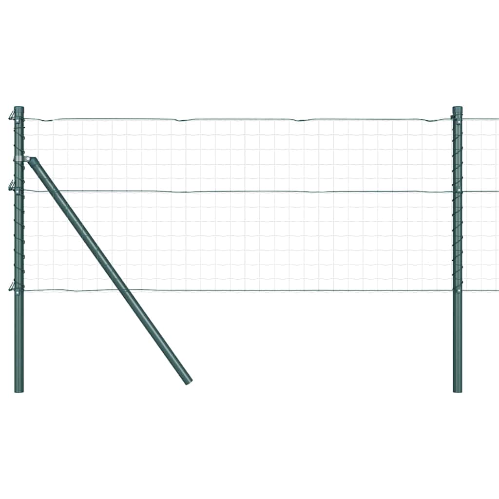 Palo per recinzione interrato 13 pezzi Verde - Acciaio verniciato