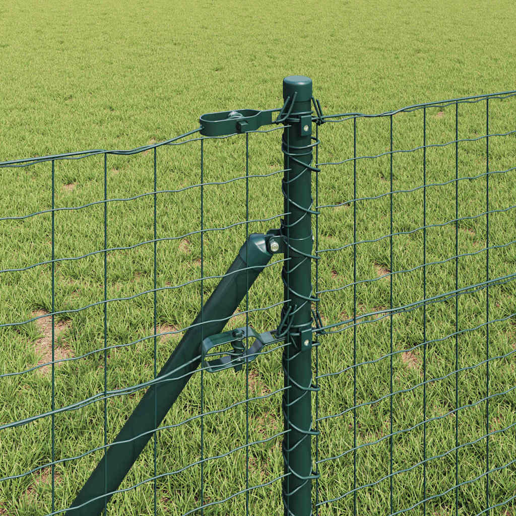Palo per recinzione interrato 7 pezzi verde - Acciaio zincato
